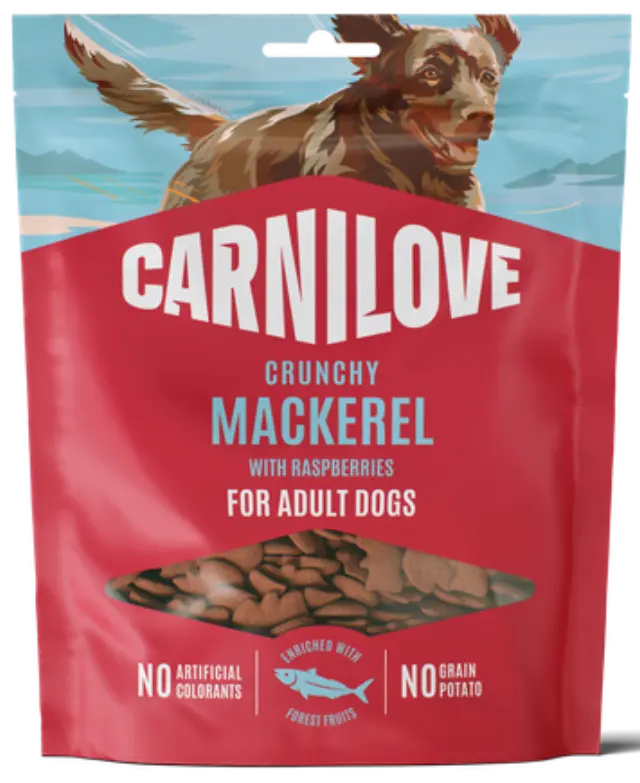 Carnilove Dog Snack Crunchy Mackerel with Raspberries 200gr