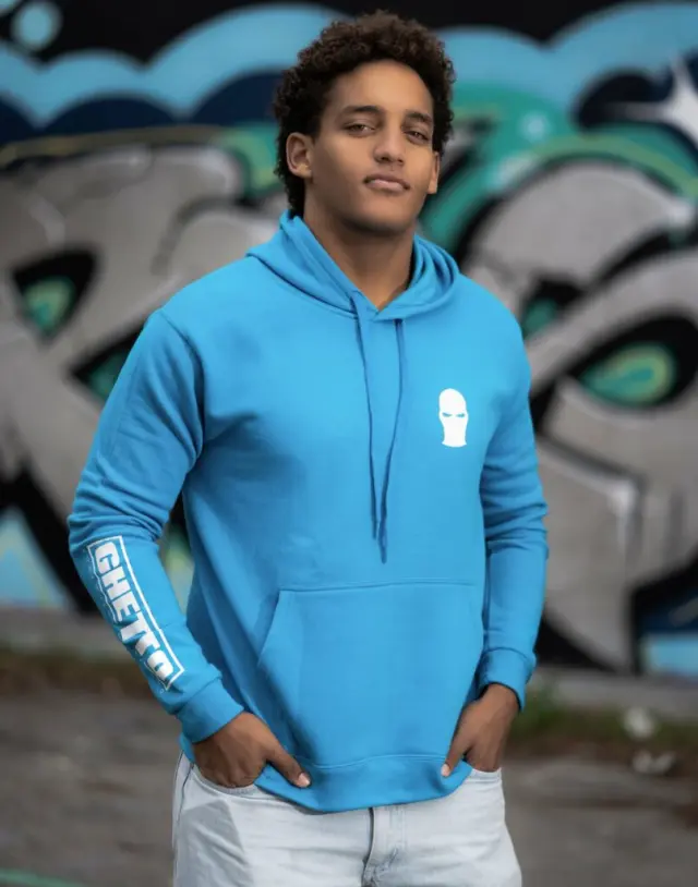 Ghetto Unisex Hoodie | Streetwear Hoodie Blue