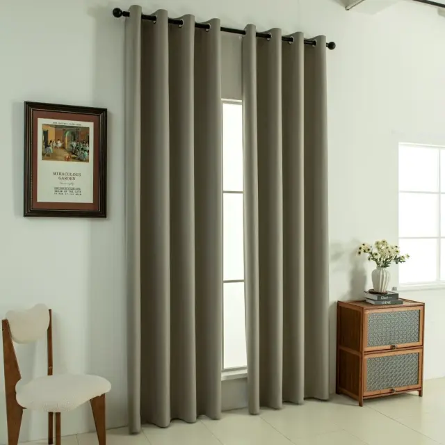 Beauty Home Κουρτίνα Full Blackout σκίασης με 8 κρίκους Soft Art 8391 Light Beige-C3 140x270 Μπεζ 2
