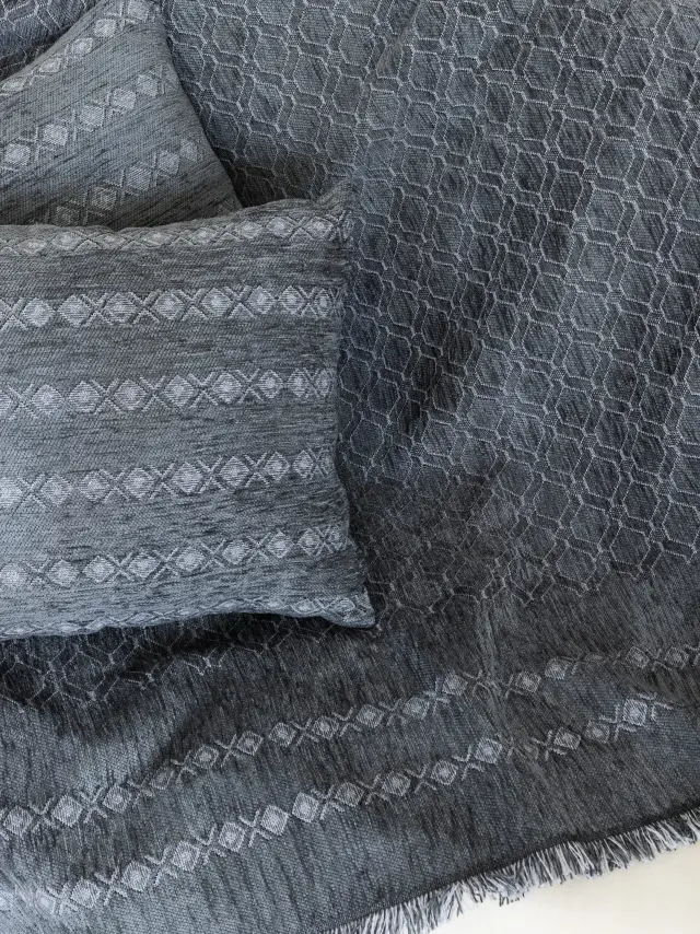Ριχτάρι Διθέσιο 180x240 Chenille Nima Mansi Gray 55% Ακρυλικό-25% Βαμβάκι-20% Πολυέστερ 2