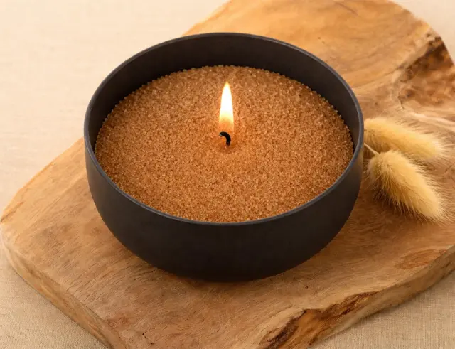 Άμμος Κεριού Homea με 6 φυτίλια - 400g - Natural 6SDC001LN