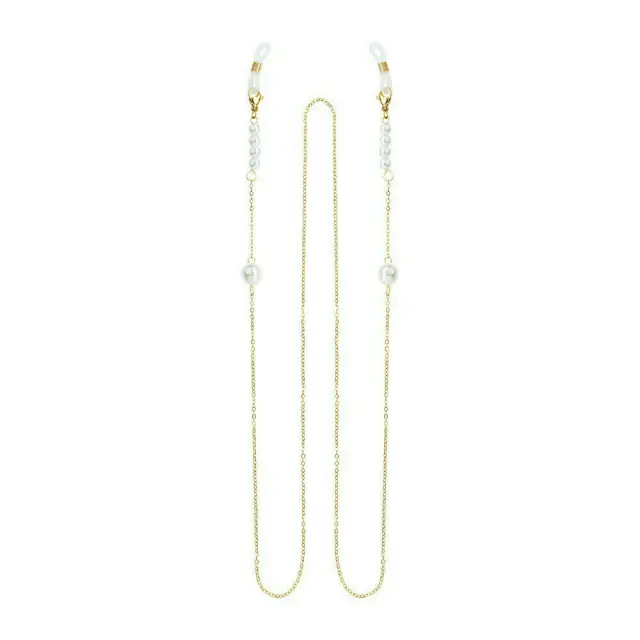 Medisei Dalee Two Size Pearls Αλυσίδα Γυαλιών σε Χρυσό χρώμα 1τμχ
