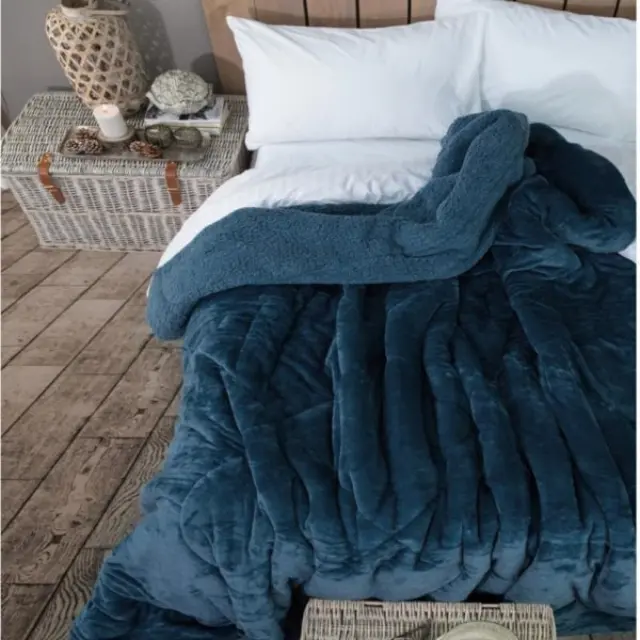 Κουβερτοπάπλωμα Cozy King Size Borea Home Textiles - Πετρόλ - 230 x 260 cm