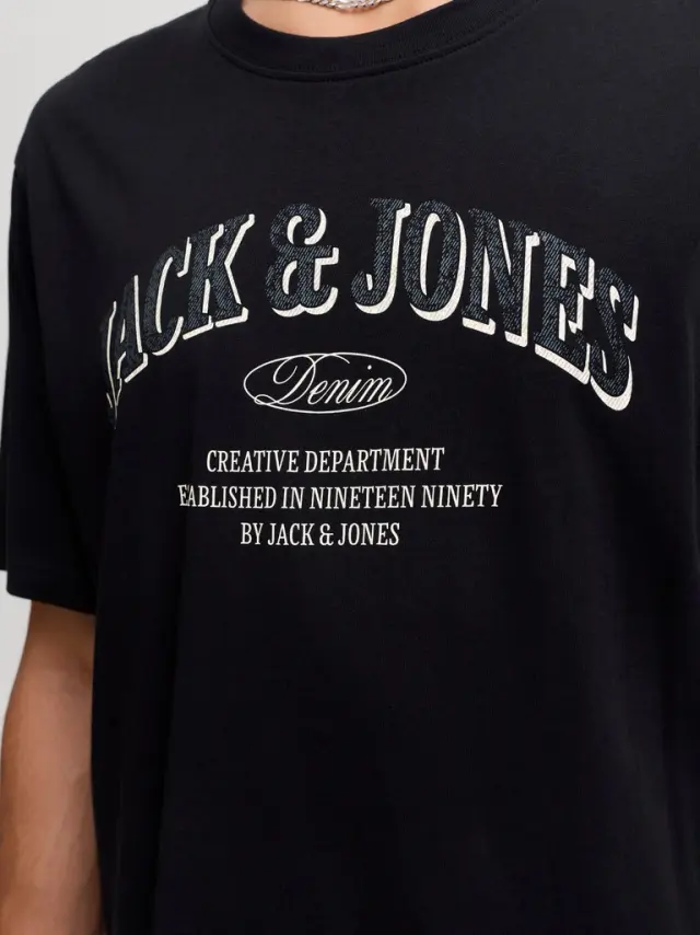 JJEDENVER LOGO TEE SS O-NECK SN - Black 2