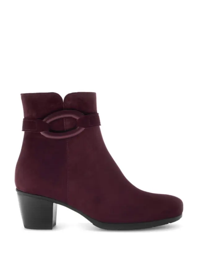 Gabor Μποτάκια με Τακούνι Γυναικείο δέρμα Nubuck Μπορντώ GAB/75523 15-MULBERRY 3