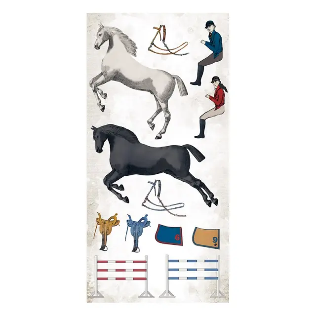 Χαρτιά scrapbooking Stamperia 10τεμ μονής όψης, 15x30,5cm Romantic Horses 3