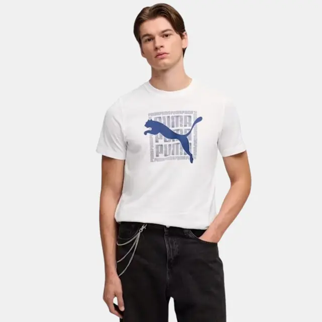 Puma Graphic Wording T-Shirt (691775-02) - Λευκό