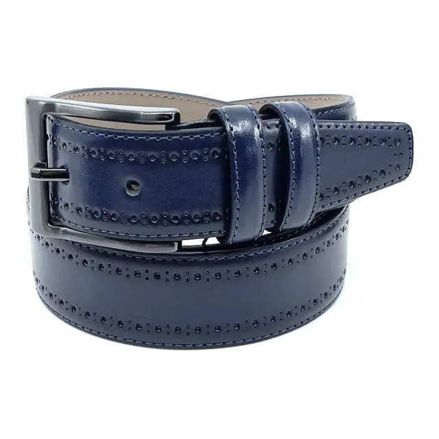 Μπλε Ζώνη P.U. Leather 3,5 cm - 110cm