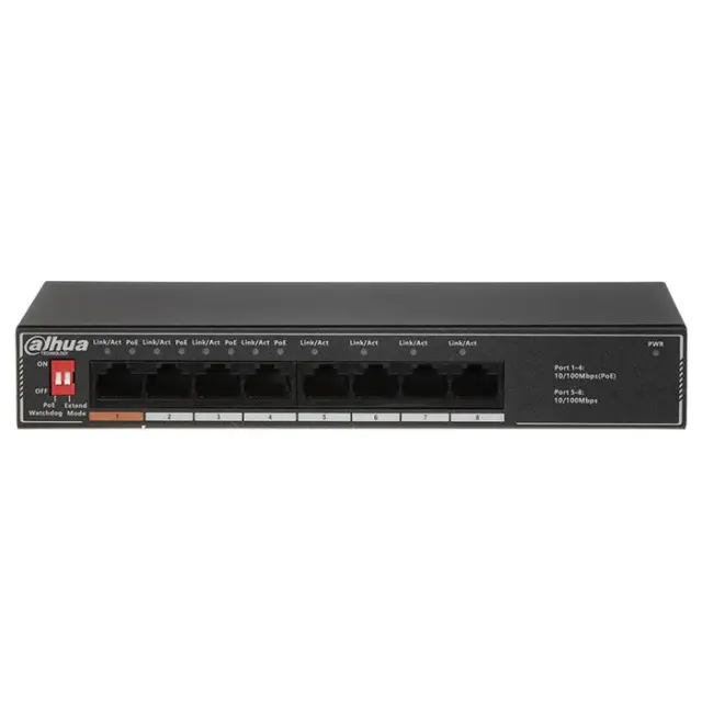 8-Port Unmanaged Ethernet Switch 10/100, με 4 θύρες PoE