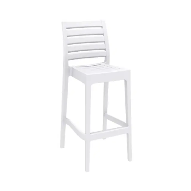Σκαμπό Bar Στοιβαζόμενο ARES Λευκό PP 45x51x108cm