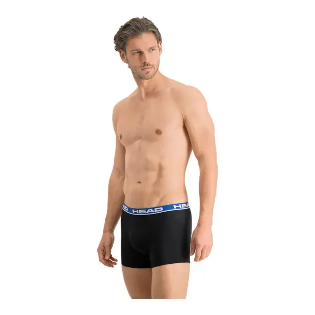 HEAD Ανδρικό Boxer Super Soft Cotton - Διπλό Πακέτο, Χρώμα Μαύρο-Μπλε 3