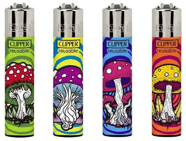 Clipper Αναπτήρας Μεγάλος - Magic Mushrooms