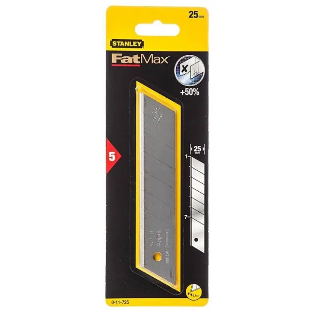 ΛΑΜΕΣ ΣΠΑΣΤΕΣ ΓΙΑ ΚΟΦΤΗ 25MM STANLEY 5TEM 0-11-725