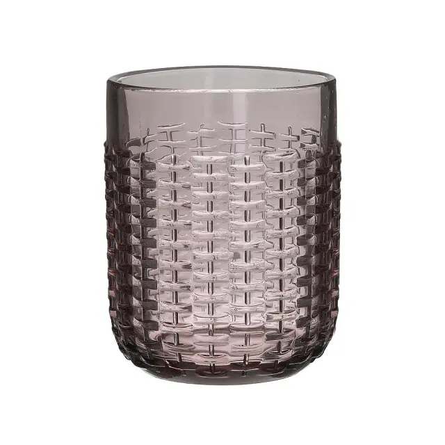 Ποτήρι Νερού Ροζ Γυαλί 210cc Φ8.5x10.5cm Σετ 6τμχ 3-60-621-0041