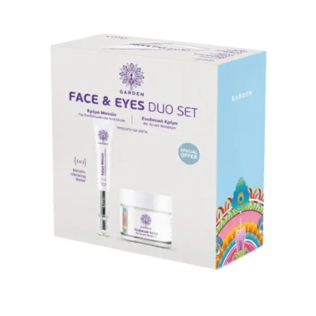 Garden Face & Eyes Duo Set No2 Moisturizing Cream Ενυδατική Κρέμα με Λευκό Νούφαρο, 50ml & Eye Repair Vibrating Hydrating Cream Κρέμα Ματιών, 20ml