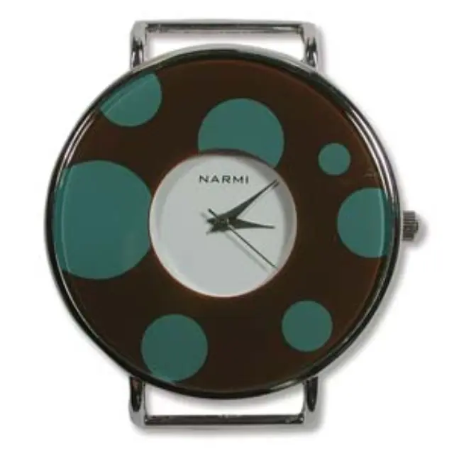 Ρολόι με Μηχανισμό Quartz, Turquoise / Dark Brown
