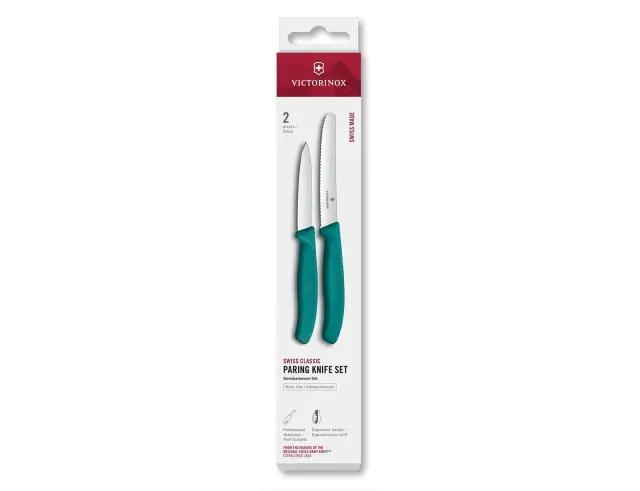 Σετ Μαχαίρια Γενικής Χρήσης Victorinox Swiss Classic με μήκος λεπίδας 10cm και 11cm - Green - 2 τεμάχια6.7114.2C1 2