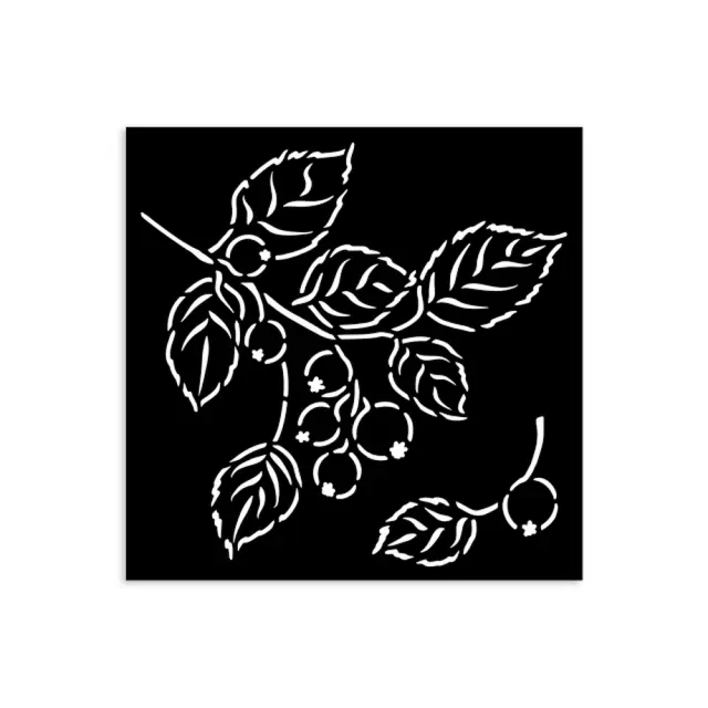 Thick Stencil Stamperia 12x12cm, Whispering woods, Βατόμουρα