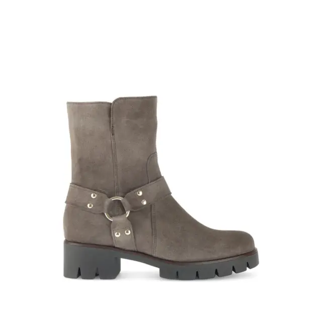 Gabor Μποτάκια Γυναικείο δέρμα Nubuck Γκρί GAB/51713 10-MOHAIR