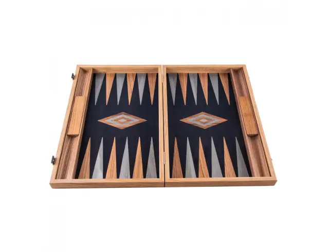 Σετ Χειροποίητο Τάβλι Premium American Walnut with Black Oak Manopoulos από Ξύλο με διαστάσεις 48x30cmBKB1 3