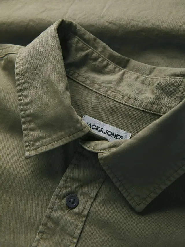 JJECHARGE FADED SHIRT LS SN Dusty Olive 2