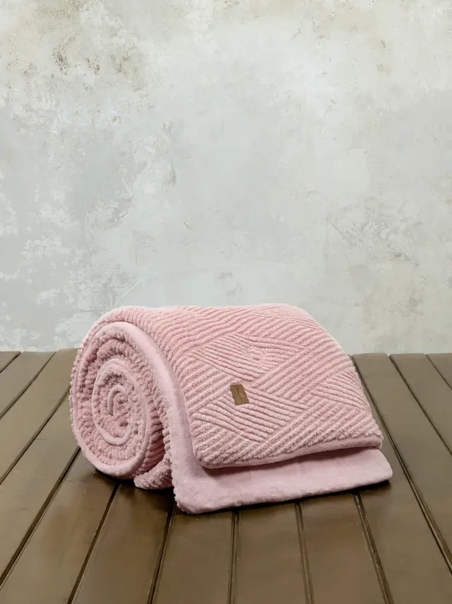 Κουβερτοπάπλωμα 240x260 King Size 720gsm Fleece-Sherpa Velva 100% Πολυέστερ- Rose 3