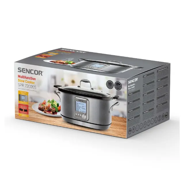 Ηλεκτρική Γάστρα με Χωρητικότητα 6lt 1250W Sencor SPR 7200SS Ασημί 2