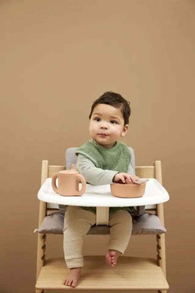 Meyco – Σετ 3 Βαμβακερές Σαλιάρες Offwhite/Toffee/Forest green 3