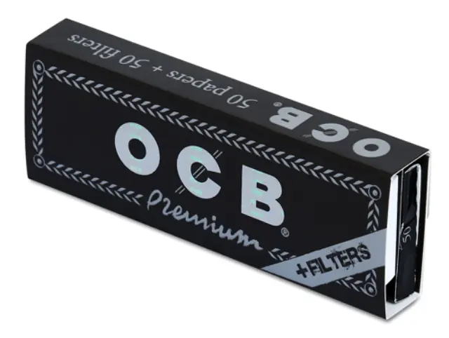 OCB Premium Χαρτάκια - Μαύρο - 1¼ με Τζιβάνες