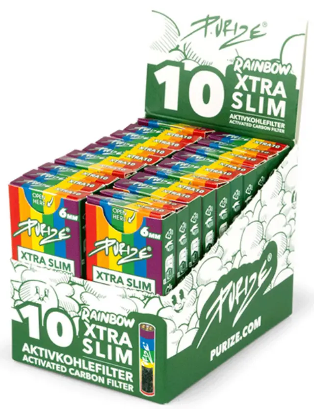 Φίλτρο Purize Extra Slim 10 Ενεργού Ανθρακα 6.0mm - Rainbow 2