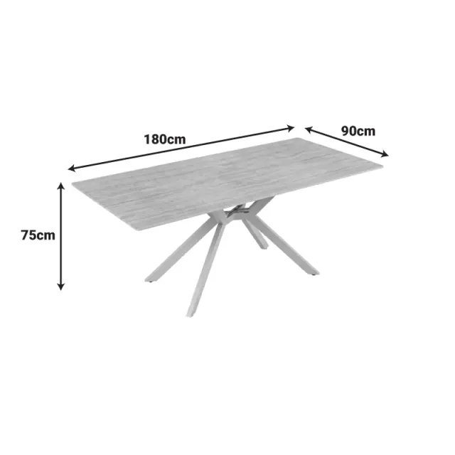 Τραπέζι Olven pakoworld sintered stone σε όψη τραβερτίνας 180x90x75εκ 2
