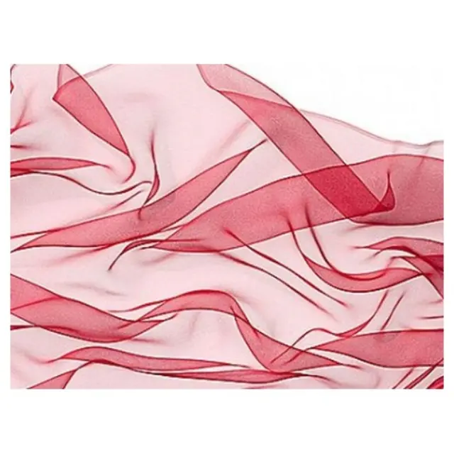 Μεταξωτό μαντίλι 3,5 ραμμένο 180x55cm - Red