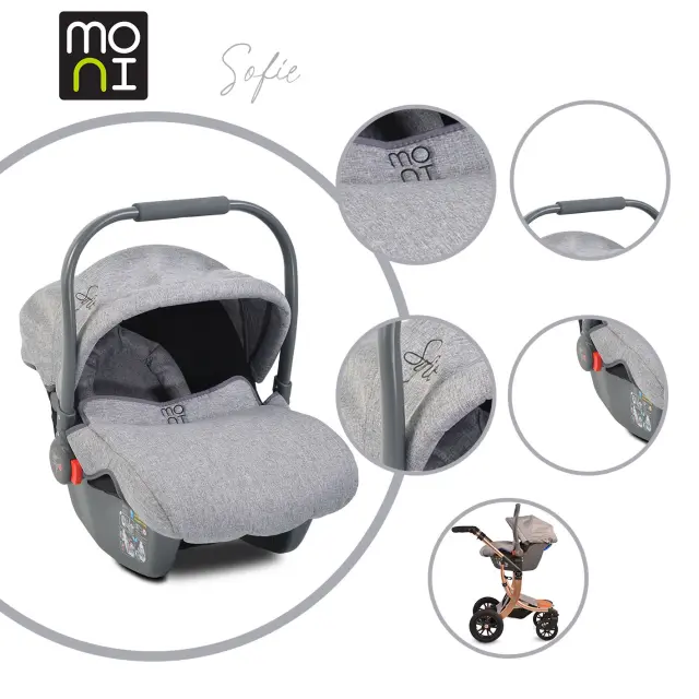 MONI - Car seat Sofie grey - 3800146239596
