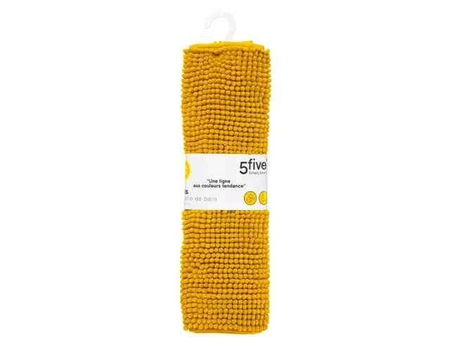 Πατάκι Μπάνιου Chenille 5five με διαστάσεις 50x80cm - Yellow 138043K 2