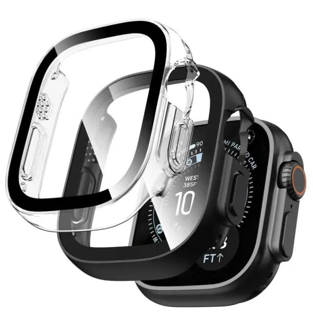 Tech-protect Defense 2-pack Apple Watch Ultra 1 / 2 / 3 / 4 (49 Mm) Black & Clear