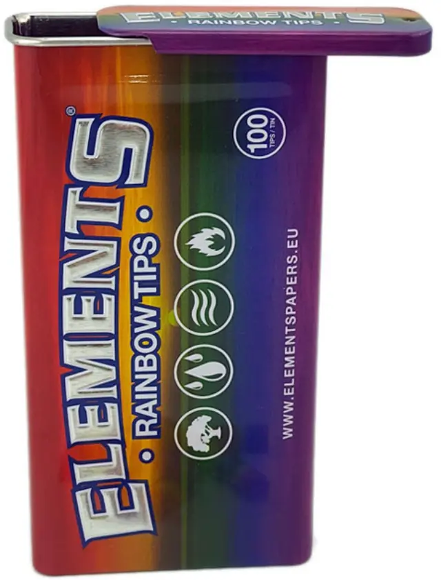 Elements Pre-Rolled Tips Τζιβάνα Σε Μεταλλικό Κουτί Rainbow- Προτυλιγμένη 100τεμ. 2