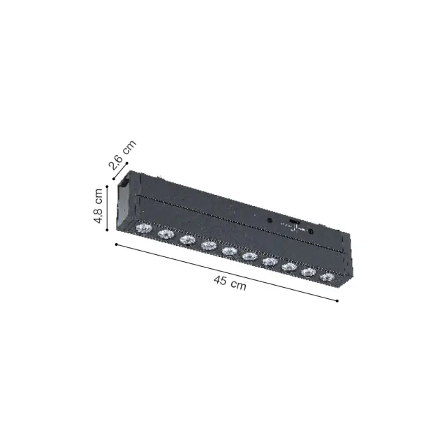Inlight Φωτιστικό LED 20W 3CCT για Ultra-Thin μαγνητική ράγα σε λευκή απόχρωση D:45X2,6X4,8cm (TMU0160-WH) 2