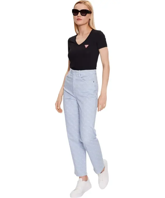 Guess - Γυναικείο T-Shirt V‑Neck W2YI45J1314-JBLK Μαύρο 2