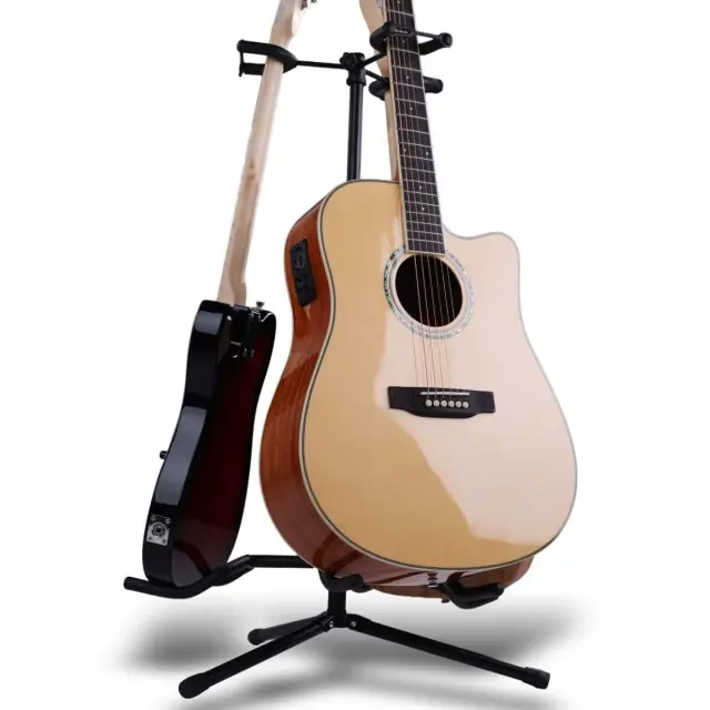 SUPRIMO GS3 guitar stand rack for 3 guitars black foldable steel freestanding up to 30 kg 2
