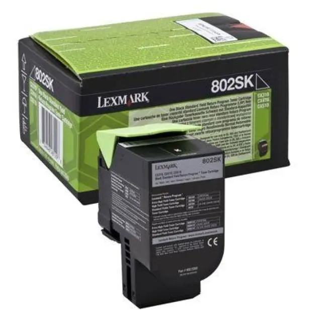 Lexmark 802SK Γνήσιο Toner Laser Εκτυπωτή Μαύρο Return Program 2500 Σελίδων 80C2SK0