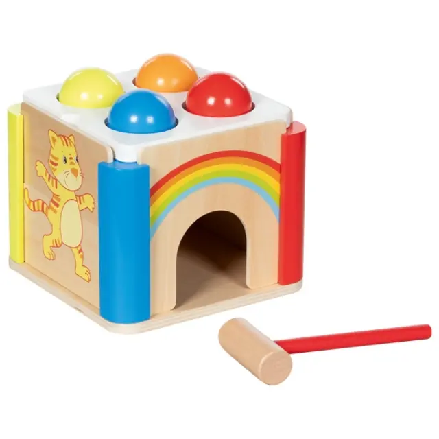 Goki Rainbow Ξύλινο Κουτί με Σφυράκι & Εναλλάξιμα Ζωάκια (1+ ετών) 58297