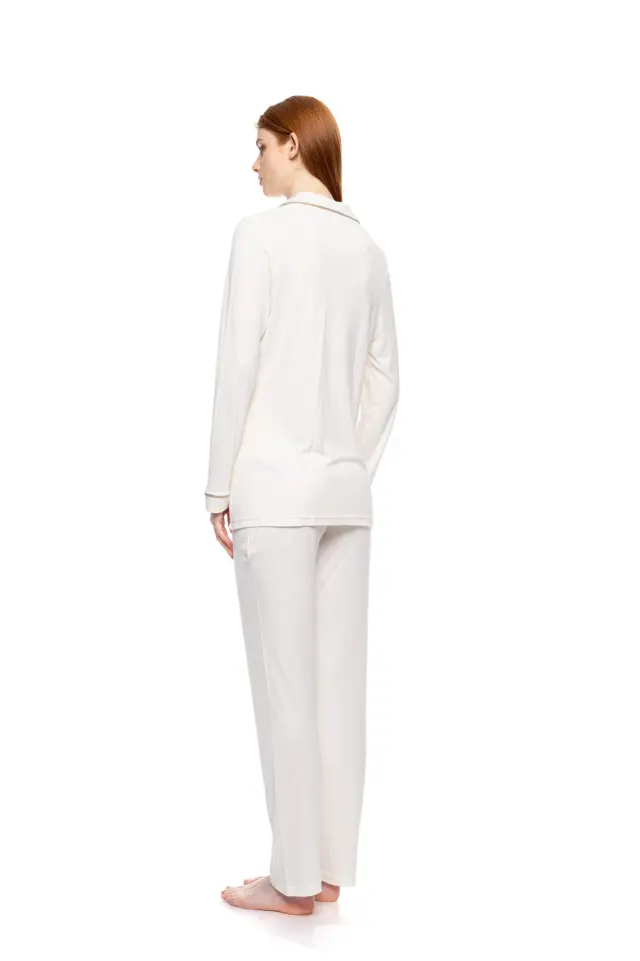 WN-1500 - Champagne - PYJAMA BUTTONED BAMBOO SOLID 3
