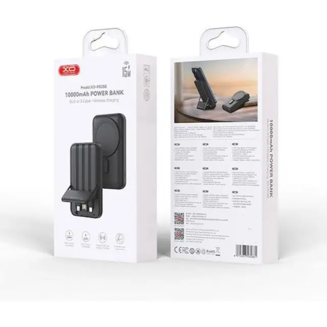XO PR288 MagSafe Power Bank 10000mAh 15W Power Delivery / Quick Charge Μαύρο 2
