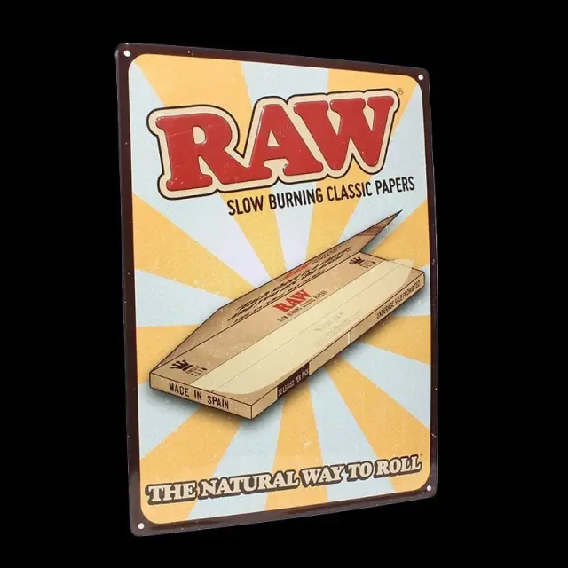 Raw Μεταλλική Πινακίδα Retro Tin Sign Διακοσμητικό για Τοίχο (42x31cm) 2
