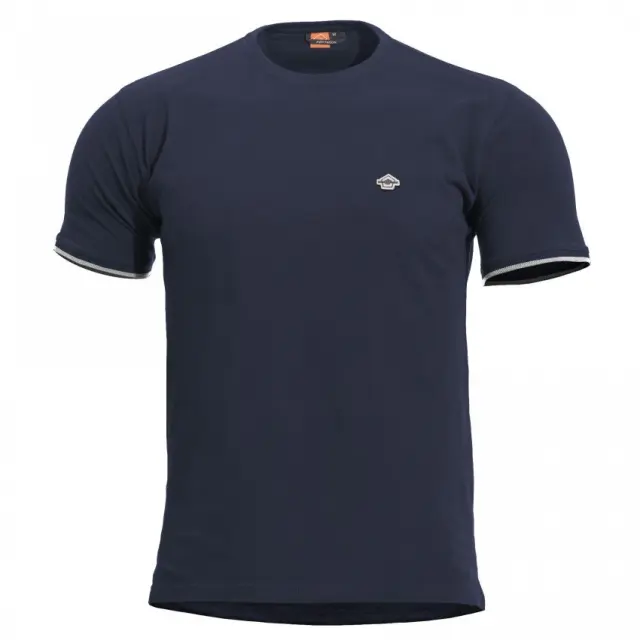 Pentagon Levantes Crewneck Stripes Shirt-Μπλουζάκι 100% Βαμβακερό για Υπηρεσιακή-Καθημερινή Χρήση - 05-Navy Blue-Μπλε Ναυτικού
