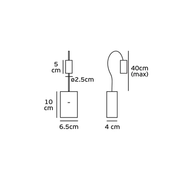 Theo 04232/B/W Απλίκα τοίχου led μαύρη Μαύρο 2