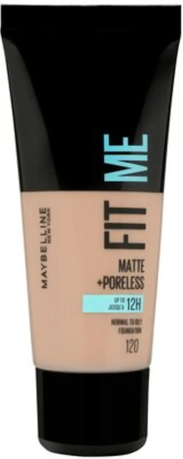 Maybelline New York, Fit Me Matte & Poreless Liquid Foundation,Normal to Oily, Υγρό Make Up Με Ματ Αποτέλεσμα, Κανονικό Πρός Λιπαρό Δέρμα, Νo 120, 30ml