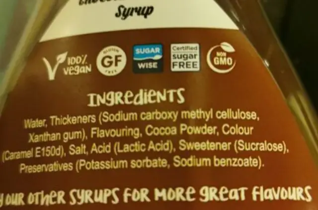 Zero Calorie Sugar Free Syrup Chocolate 425ml The Skinny Food Co 2