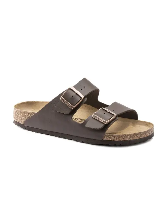 Birkenstock Πέδιλα Unisex Birko-Flor(ανθεκτικό υλικό της Birkenstock-επιτρέπει την επαφή με το νερό) Καφέ BIR/ARIZONA 051703 DARK BRO 2