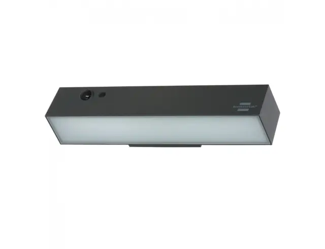Ηλιακό φωτιστικο τοίχου LED Brennenstuhl SOL 1000 Cubus 1173740001 με αισθητήρα κίνησης και φωτός, ισχύ 1.6W, 1000 Lumen, IP54 και διαστάσεις 28.4x6.2x5cm - Black1173740001 3